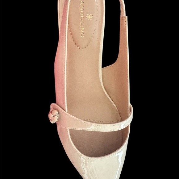 Bandolino Cream Patent Slingback Flats - Picture 5 of 7